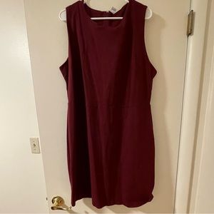 Maroon shift dress